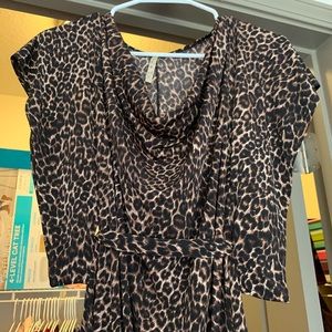 LIKE NEW VINTAGE ANIMAL PRINT WORK DRESS